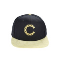 Cotton Black Snapback Hat with Custom Logo